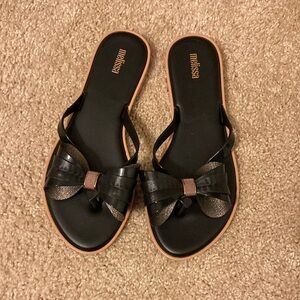 Melissa Black Bow Sandals
